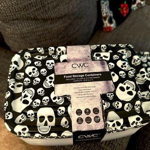 Skull Tupperware Food Storage Containers
